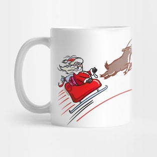 Santa Speeding across the skies Mug